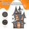 Glitzhome® 61.75"H Lighted Halloween 2D Haunted House Outdoor Decor